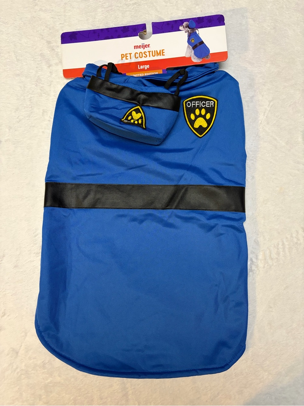 Blue Officer Pet Costume - Large